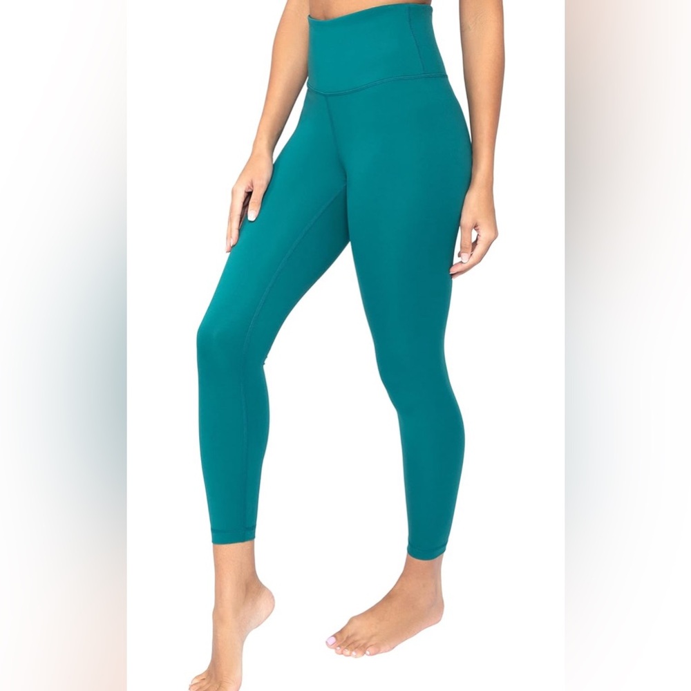 High Waisted Teal Blue Yogalicious Leggings